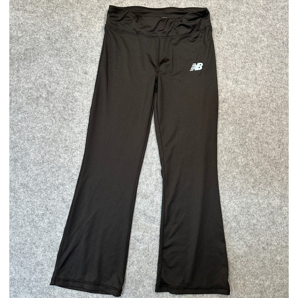 New Balance Flare Athletic Pants Girls M 10/12 Black Performance Yoga Leggings